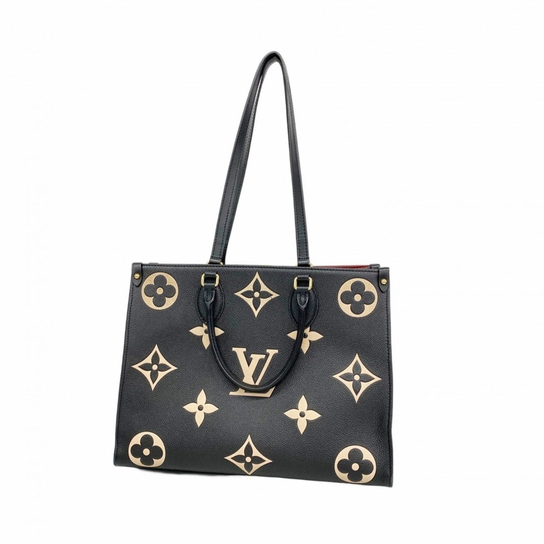 Louis Vuitton Monogram Empreinte Bicolor OnTheGo MM Tote Bag M45495 Black Beige 2-way bag for women: --- Catalog ---Category: SizeSize (HxWxD): 26cm x 34.5cm x 15cm / 10.23'' x 13.58'' x 5.9''Category: DesignType: Tote bagColor: Beige, BlackGender: WomenCategory: GeneralMPN: M45495Brand: Louis Vuitto