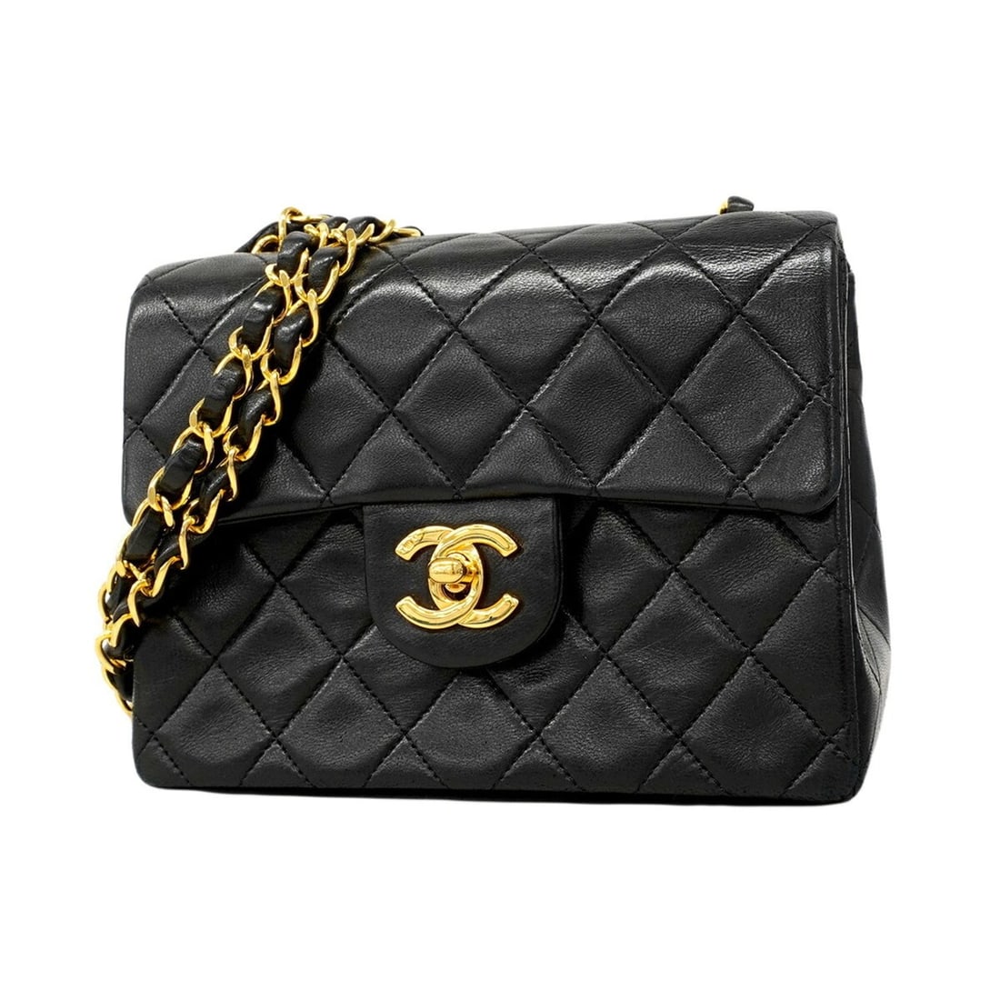 Chanel Mini Matelassé Chain Shoulder Bag, Lambskin, Black, Women's, P3027229: --- Catalog ---Category: SizeSize (HxWxD): 12cm x 17.5cm x 6.5cm / 4.72'' x 6.88'' x 2.55''Category: DesignType: Shoulder bagColor: BlackGender: WomenMaterial: Leather Hardware Color: GoldLeather/Fur 