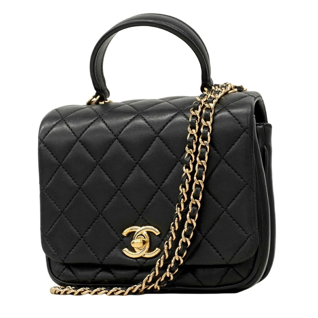 Chanel Matelassé Chain Shoulder Bag, Lambskin, Black, 2-way Bag for Women, P3027057: --- Catalog ---Category: SizeSize (HxWxD): 13.5cm x 17cm x 5.5cm / 5.31'' x 6.69'' x 2.16''Category: DesignType: Shoulder bagColor: BlackGender: WomenMaterial: Leather Hardware Color: GoldLeather/Fur 