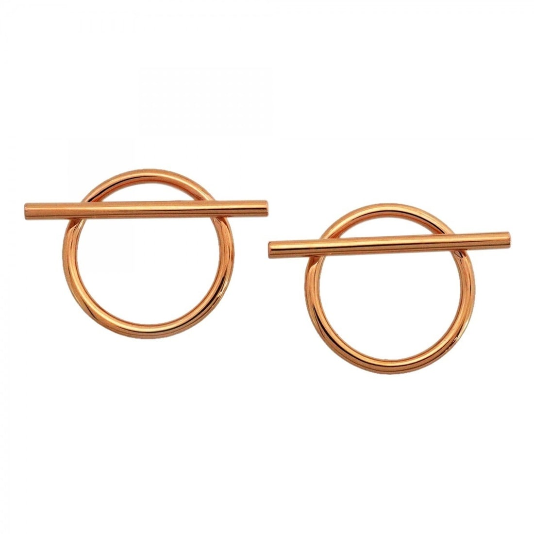 Hermes Echappé MM Earrings, 18K Pink Gold, Women's, P2952450 (1 of 8)