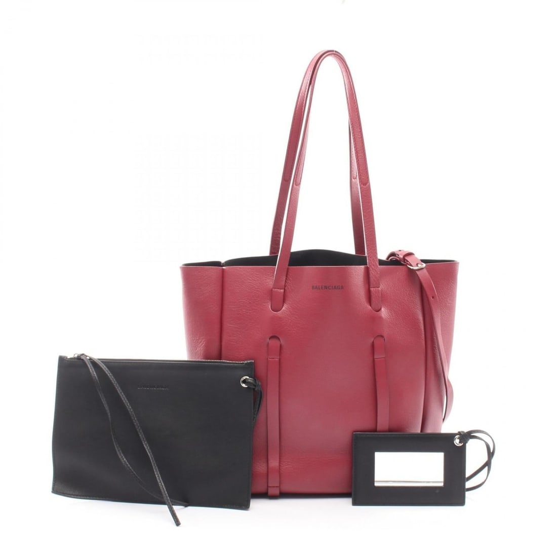 Balenciaga Everyday Tote XS 2-Way Bag/Handbag, Leather, Women's, Bordeaux (489813): --- Catalog ---Category: SizeSize (HxWxD): 27cm x 25cm x 11cm / 10.62'' x 9.84'' x 4.33''Category: DesignType: Handbag, Pouch, Tote bagColor: BordeauxGender: WomenMaterial: Leather Category: GeneralBr