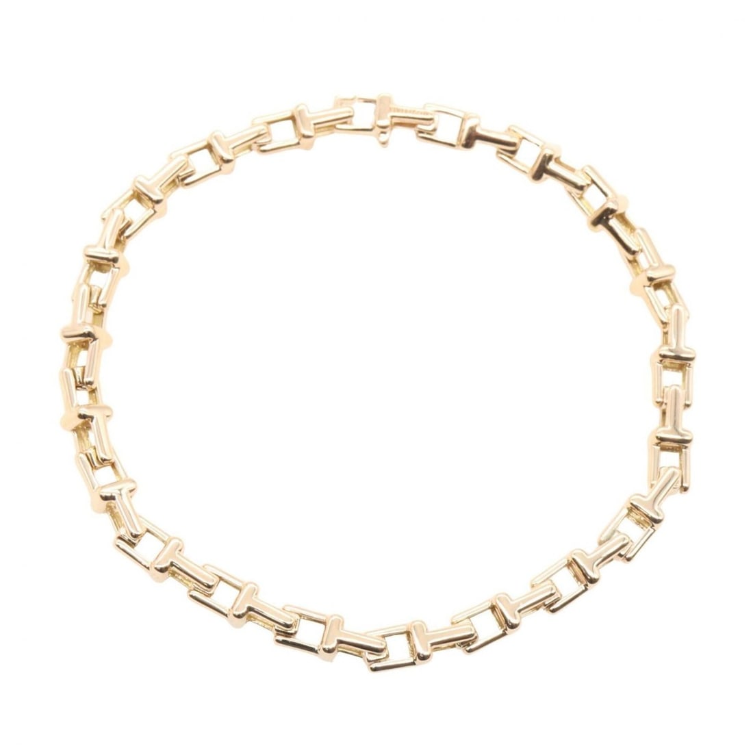 Tiffany & Co. T Narrow Chain Bracelet, 18K Pink Gold (PG), Women's Gold-Tone Bracelet (1 of 10)