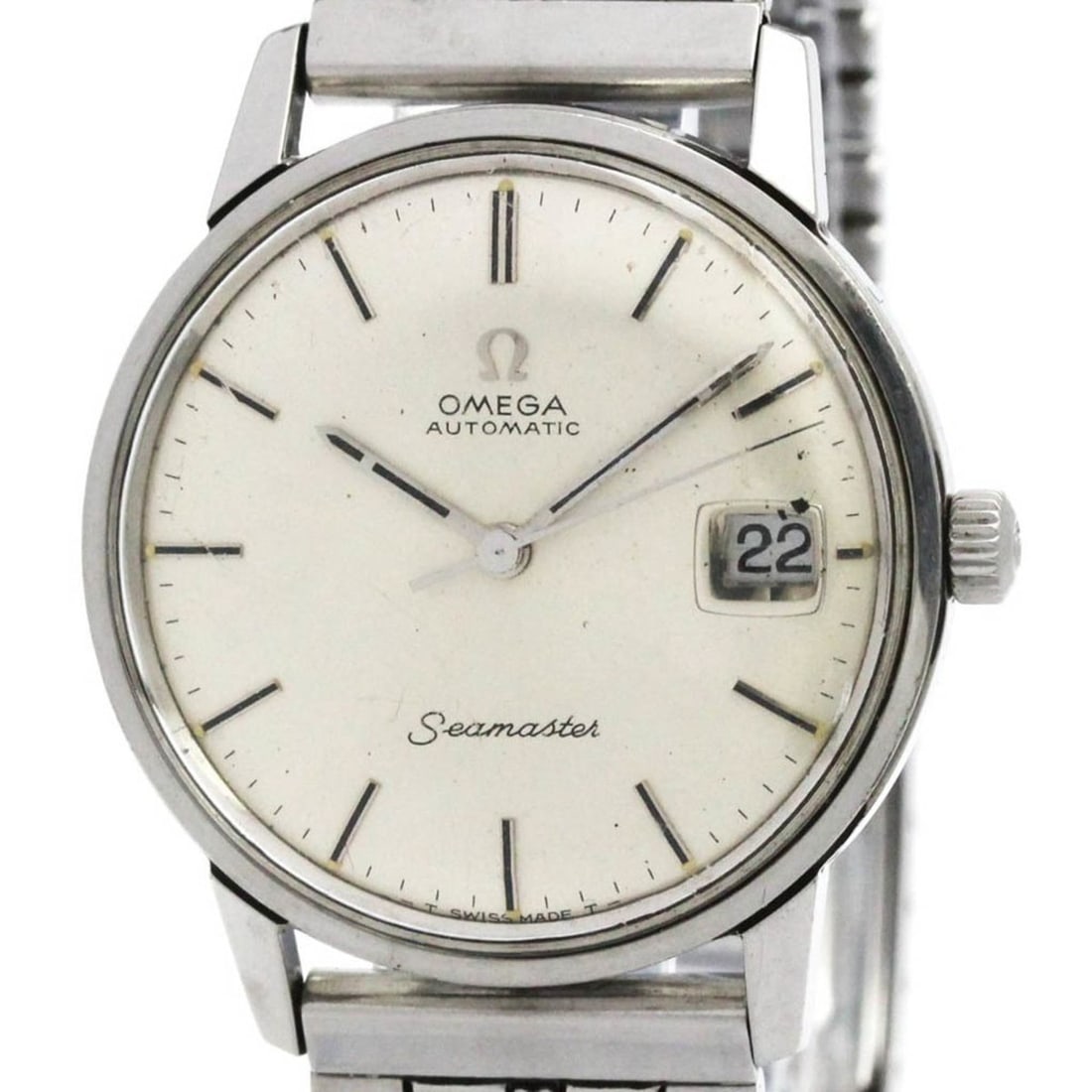 OMEGA Seamaster Cal.565 Steel Automatic Mens Watch 166.037 Vintage: --- Catalog ---Category: SizeCase Diameter: 35mm / 1.38''Category: DesignType: WristwatchStyle: Dress/FormalGender: MenColor (Dial): SilverMaterial (Band): Stainless steelMaterial (Case): Stainless st