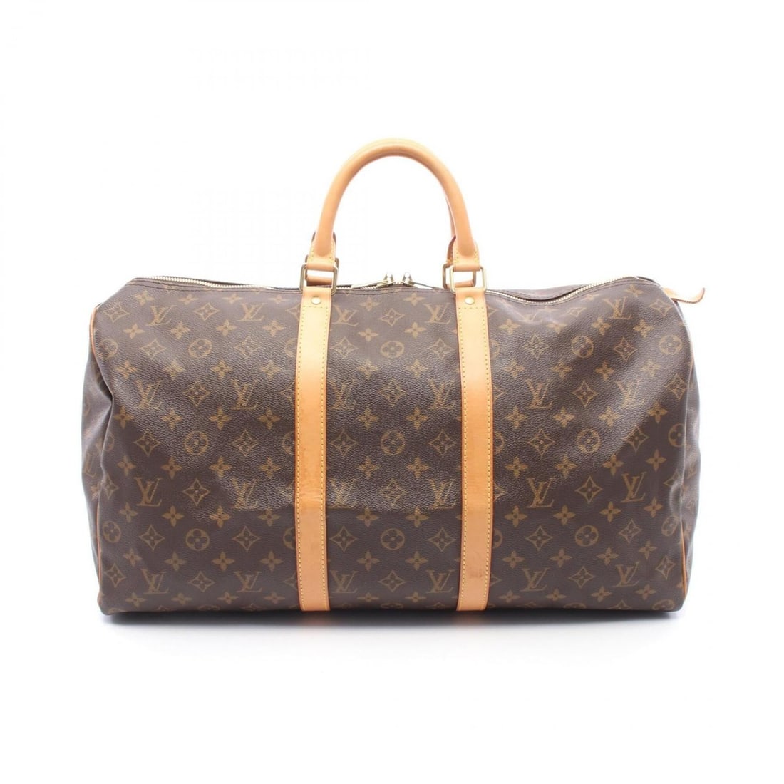 Louis Vuitton Keepall 50 Monogram Boston Bag Handbag, Coated Canvas Leather, Men's/Women's, Brown,: --- Catalog ---Category: SizeSize (HxWxD): 28cm x 51cm x 21.5cm / 11.02'' x 20.07'' x 8.46''Category: DesignType: Boston bagColor: BrownGender: Men,WomenMaterial: PVC , Coated canvas , Leather Categor
