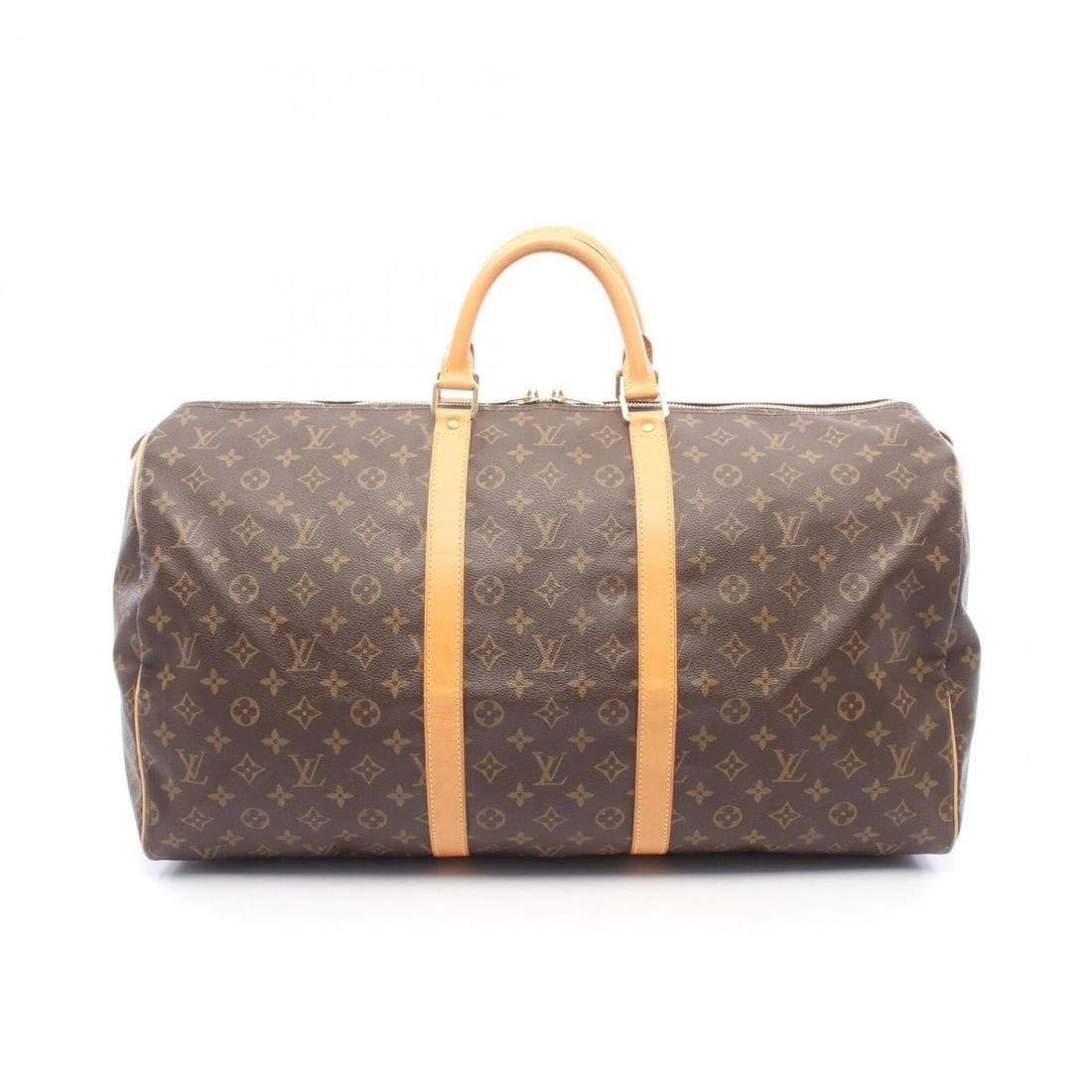 Louis Vuitton Keepall 55 Monogram Boston Bag Handbag, Coated Canvas Leather, Men's/Women's, Brown,: --- Catalog ---Category: SizeSize (HxWxD): 30cm x 56cm x 25cm / 11.81'' x 22.04'' x 9.84''Category: DesignType: Boston bagColor: BrownGender: Men,WomenMaterial: PVC , Coated canvas , Leather Category: