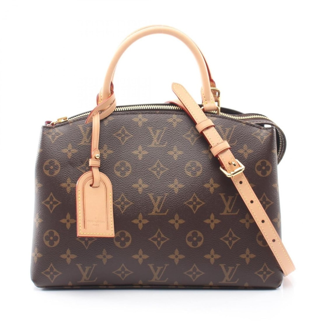 Louis Vuitton Petit Palais PM Monogram 2-Way Handbag, Coated Canvas and Leather, Women's, Brown,: --- Catalog ---Category: SizeSize (HxWxD): 20.5cm x 28cm x 12cm / 8.07'' x 11.02'' x 4.72''Category: DesignType: HandbagColor: BrownGender: WomenMaterial: PVC , Coated canvas , Leather Category: Gener