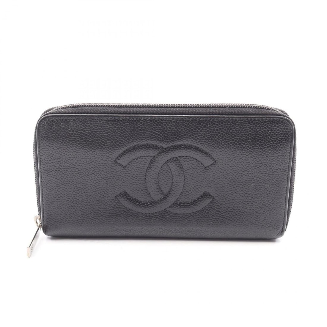 Chanel Coco Mark Round Long Wallet, Calfskin Leather, Women's, Black: --- Catalog ---Category: SizeSize (HxWxD): 10cm x 19cm x 2cm / 3.93'' x 7.48'' x 0.78''Category: DesignType: Long wallet (bi-fold)Color: BlackGender: WomenMaterial: Leather Leather/Fur Type: CalfskinC