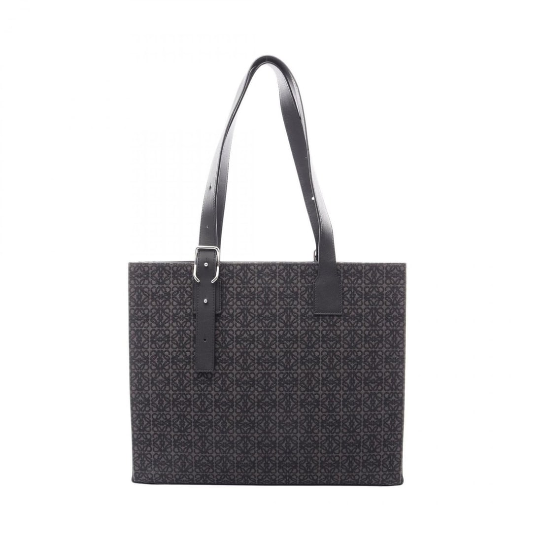 Loewe LOEWE Buckle Horizontal Anagram Tote Bag Handbag Canvas Leather Men's Black/Gray: --- Catalog ---Category: SizeSize (HxWxD): 32cm x 39cm x 9cm / 12.59'' x 15.35'' x 3.54''Category: DesignType: Handbag, Tote bagColor: Black, GrayGender: MenMaterial: Canvas , Leather Category: Genera