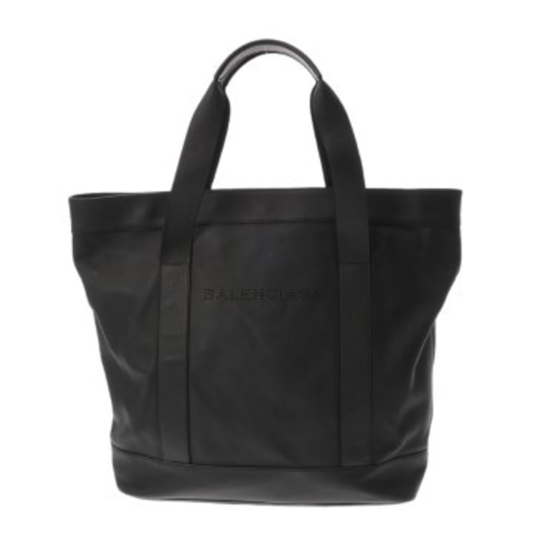 BALENCIAGA Balenciaga Navy Tote Black 374767 Women's Leather Bag AB Rank Used Ginzo: --- Catalog ---Category: SizeSize (HxWxD): 40cm x 37cm x 16cm / 15.74'' x 14.56'' x 6.29''Category: DesignType: Tote bagColor: BlackGender: WomenMaterial: Leather Category: GeneralMPN: 374767Brand: Ba