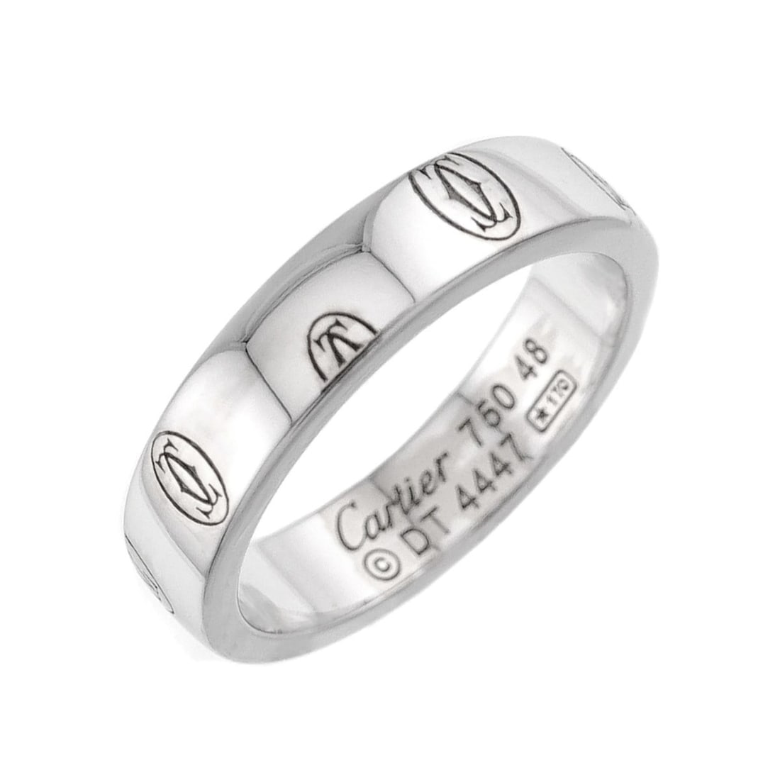 Cartier Happy Birthday Ring SM #48 18K WG White Gold 750 Logo: --- Catalog ---Category: SizeUS Size: 4.5Brand Size: 48Category: DesignType: Band ringGender: WomenMaterial: White gold (18K)Category: GeneralBrand: Cartier--- Item List ---Section: ConditionRanking: