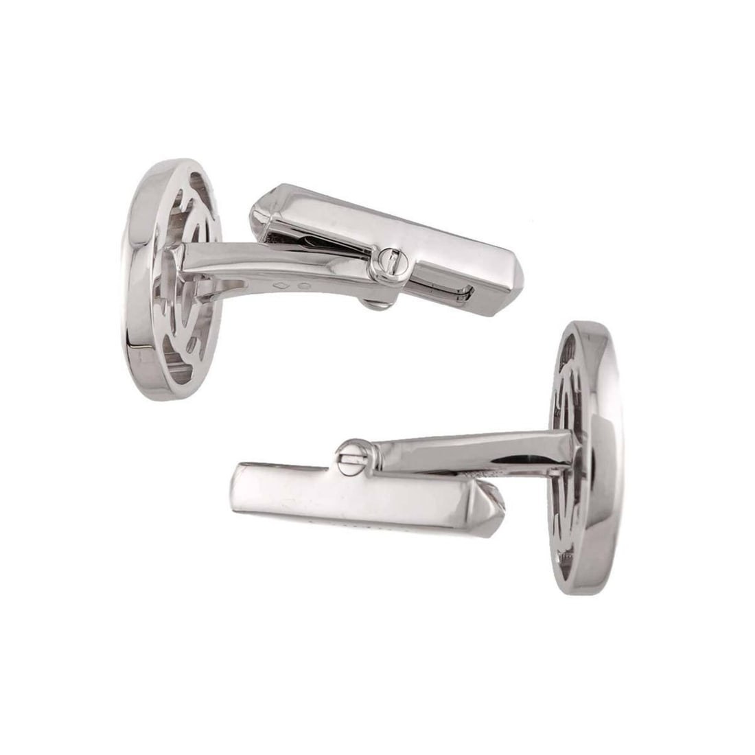 Cartier Double C Cufflinks (Silver) - 4