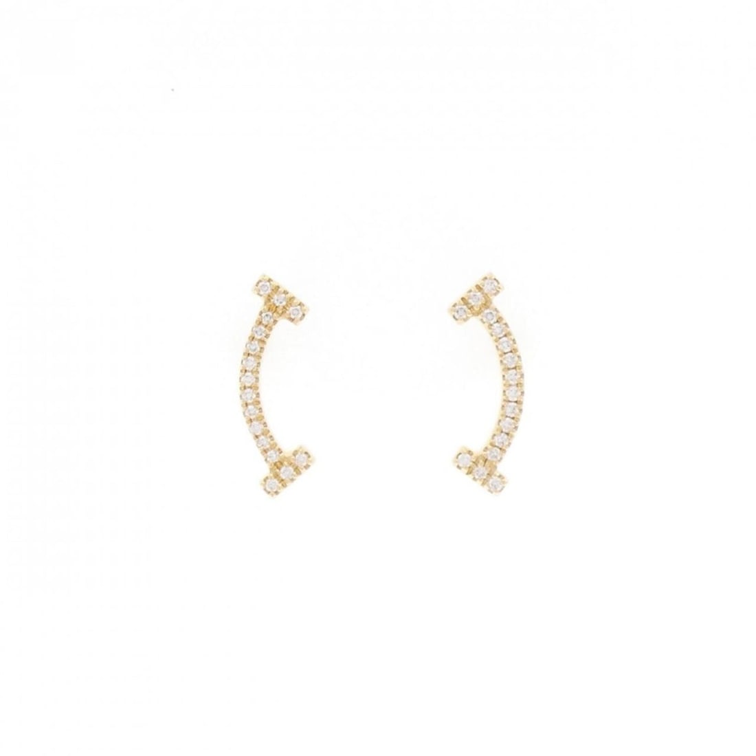 Tiffany T Smile Earrings: --- Catalog ---Category: SizeSize (HxWxD): 13.40mm x 4.40mm / 0.53'' x 0.17''Category: DesignType: Stud earringsGender: WomenMaterial: Yellow gold (18K)Category: GeneralMPN: 60150725Brand: Tiffany---