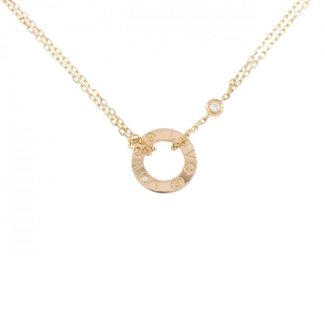 Cartier Love Necklace: --- Catalog ---Category: SizePendant Size: 13.1mm / 0.51''Neck Circumference: 38 cm - 41 cm / 14.96'' - 16.14''Category: DesignGender: WomenMaterial: Pink gold (18K)Necklace Type: NecklaceCategory: