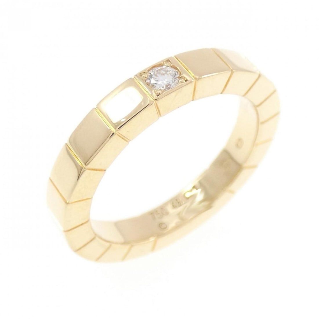 Cartier Lanieres 1P Ring: --- Catalog ---Category: SizeUS Size: 4.5Brand Size: 48Category: DesignType: Band ringGender: WomenMaterial: Yellow gold (18K)Category: GeneralMPN: B4058800Brand: Cartier--- Item List ---Section: