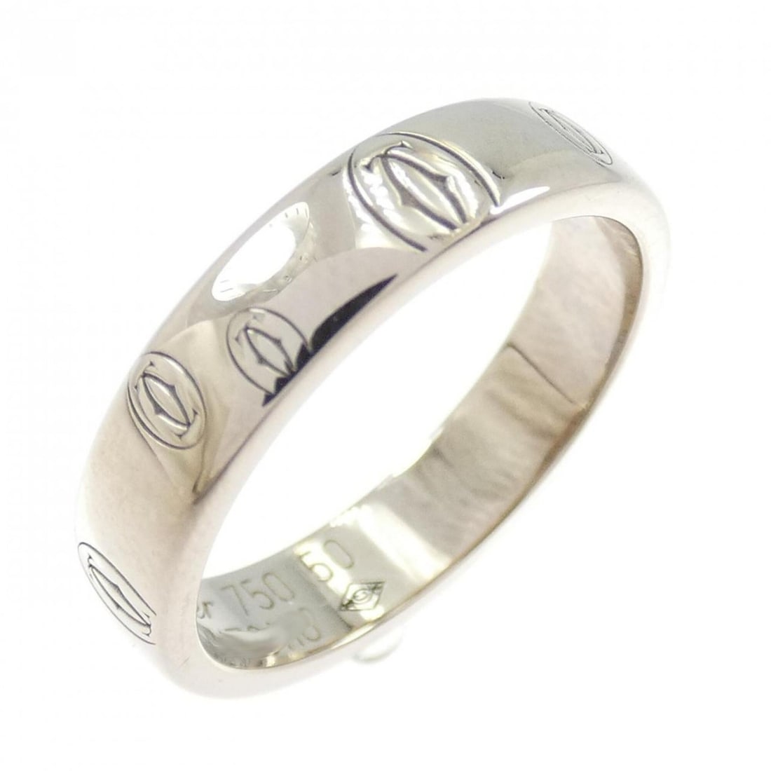 Cartier Happy Birthday Ring: --- Catalog ---Category: SizeUS Size: 5.5Brand Size: 50Category: DesignType: Band ringGender: WomenMaterial: White gold (18K)Category: GeneralBrand: Cartier--- Item List ---Section: ConditionRanking: