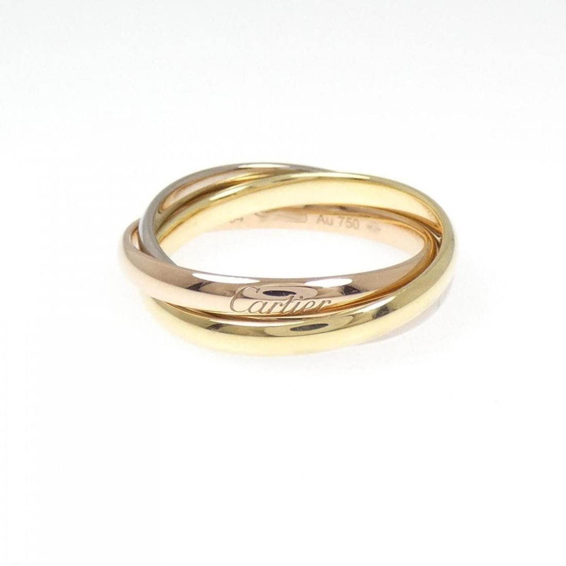 Cartier Trinity Small Ring: --- Catalog ---Category: SizeUS Size: 7Brand Size: 54Category: DesignType: Band ringGender: WomenMaterial: Pink gold (18K), White gold (18K), Yellow gold (18K)Category: GeneralMPN: B4235100Brand: