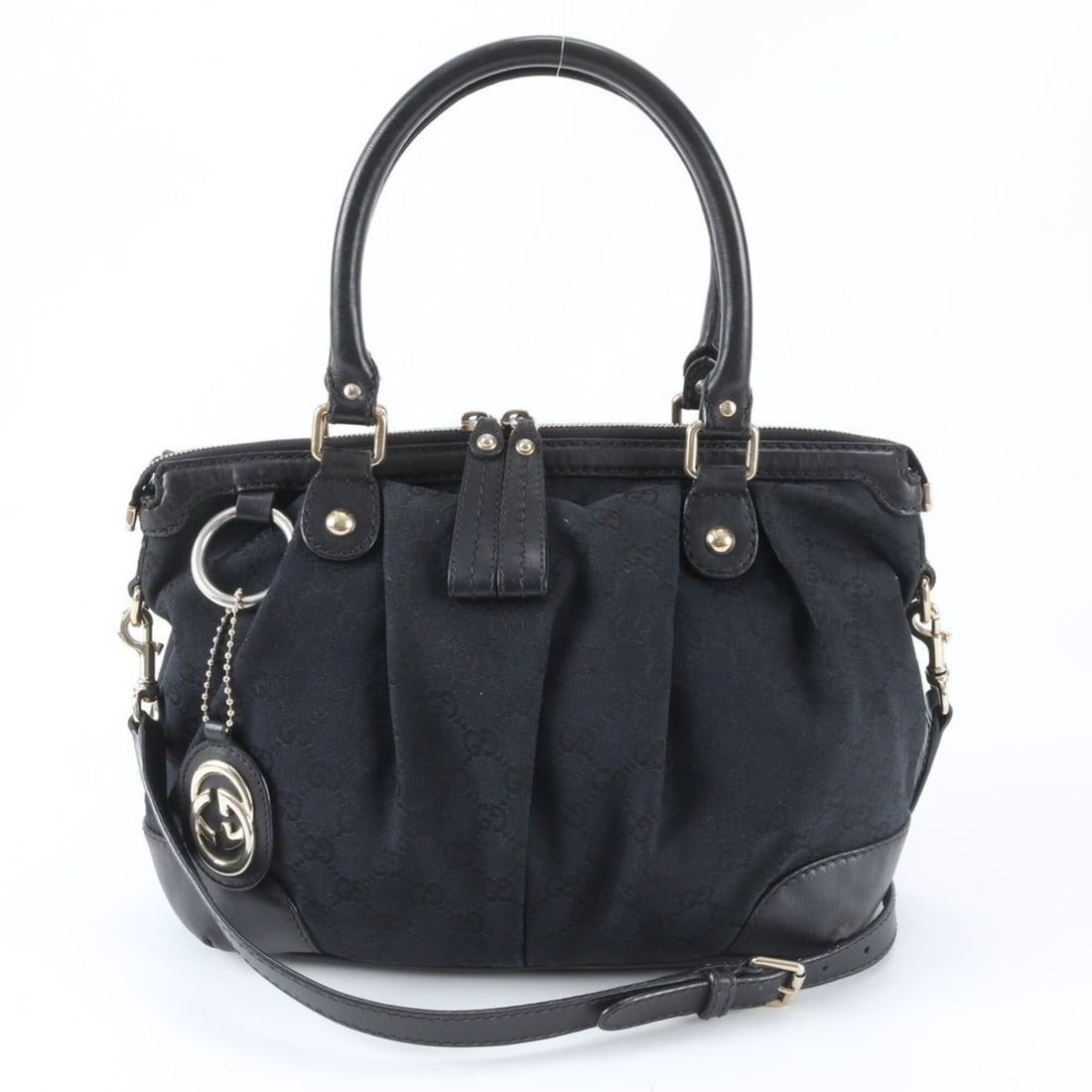 Gucci GG Canvas Sukey 247902 Leather 2-Way Shoulder Bag, Crossbody Tote Black, Women's: --- Catalog ---Category: SizeSize (HxWxD): 24cm x 29cm x 13cm / 9.44'' x 11.41'' x 5.11''Strap Length: 120cm / 47.24''Handle Length: 45cm / 17.71''Category: DesignType: Shoulder bag, Tote bagColor: