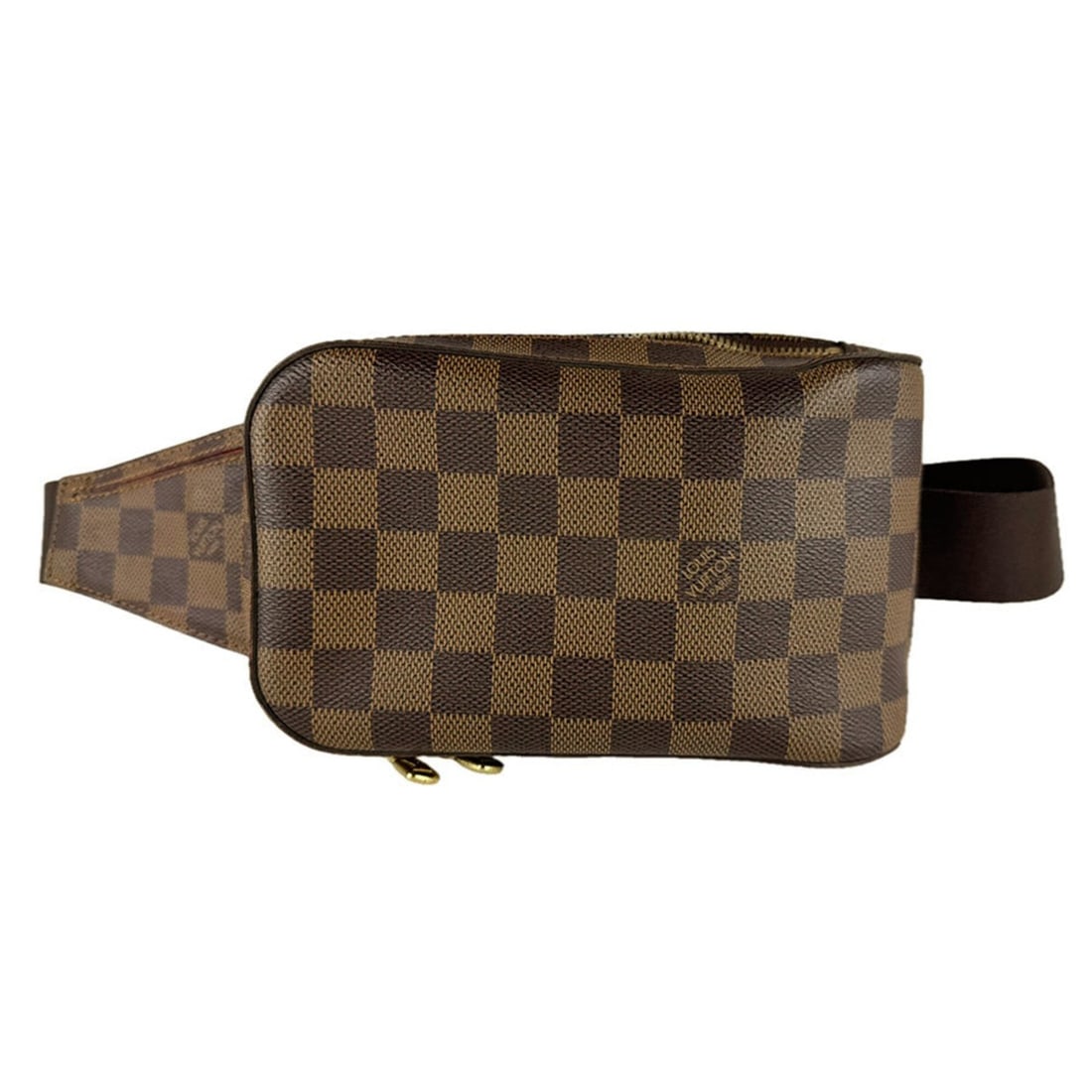 Louis Vuitton Damier Geronimos Body Bag, Canvas, Brown Gold, Men's, N51994 z9995: --- Catalog ---Category: SizeSize (HxWxD): 12cm x 19cm x 5cm / 4.72'' x 7.48'' x 1.96''Category: DesignType: Sling bagColor: Brown, Damier CanvasGender: MenMaterial: Damier Canvas Category: GeneralMPN