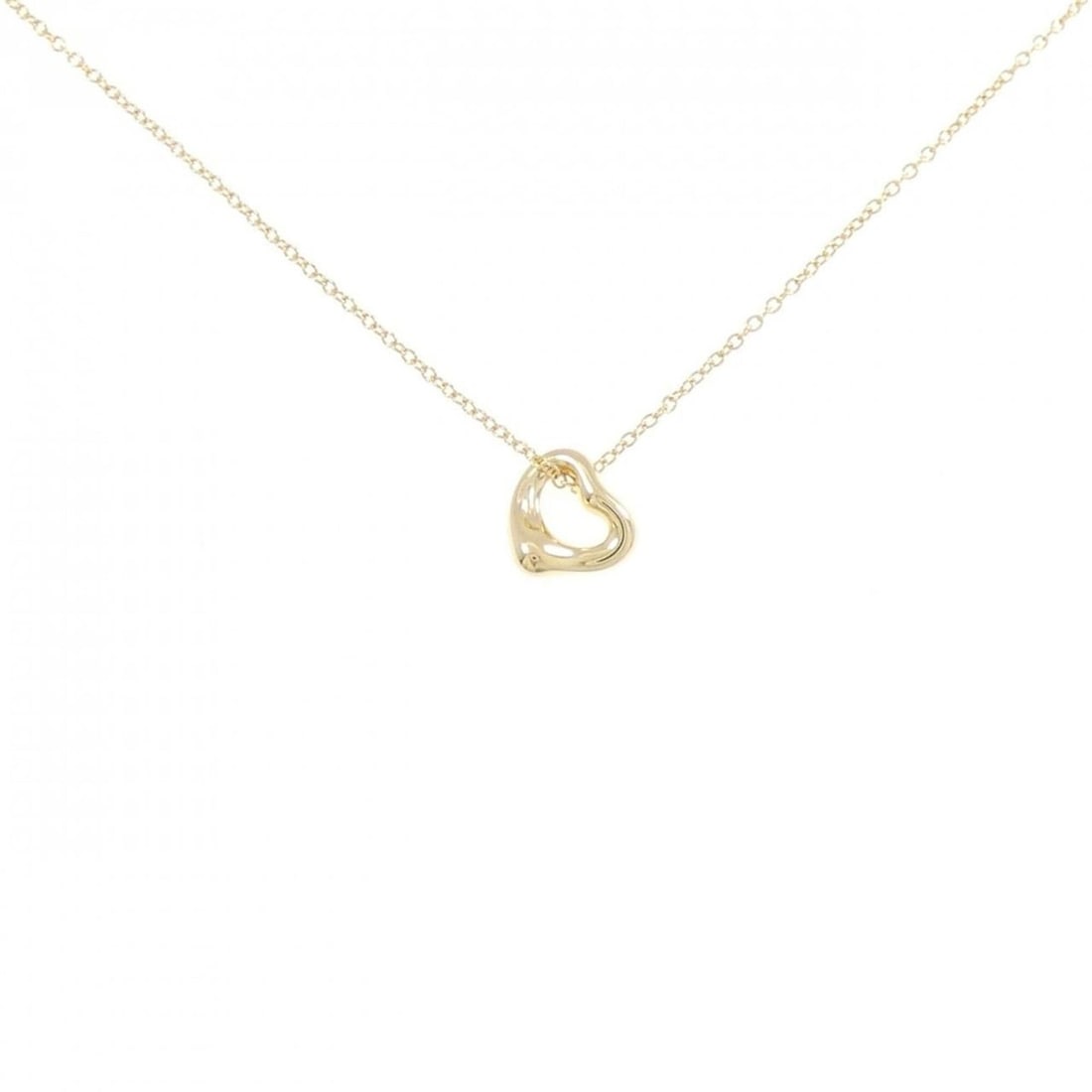 Tiffany Open Heart Necklace: --- Catalog ---Category: SizePendant Size: 7mm x 7mm / 0.27'' x 0.27''Neck Circumference: 41 cm / 16.14''Category: DesignColor: Yellow goldGender: WomenMaterial: Yellow gold (18K)Pendant Type: