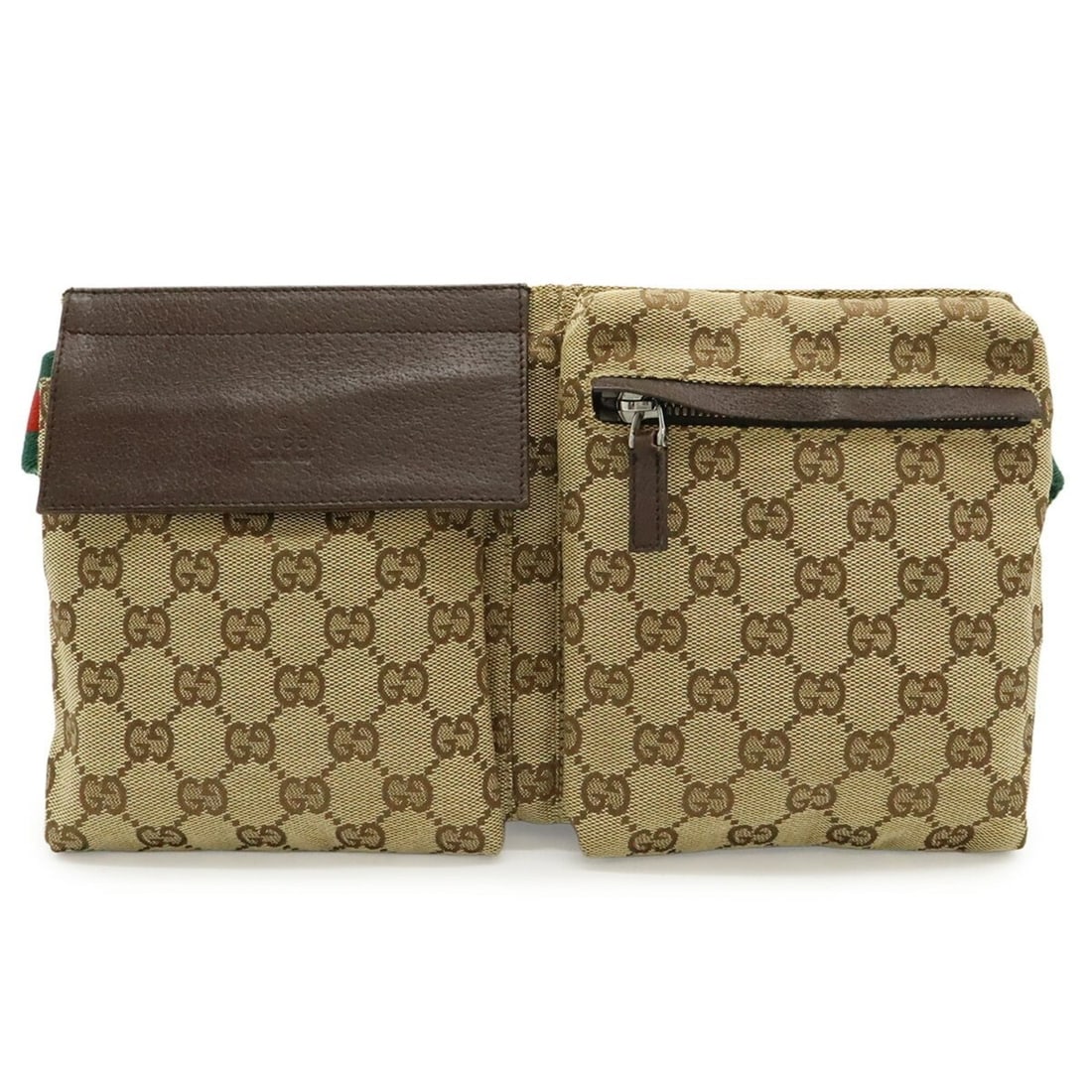GUCCI GG Canvas Sherry Line Bag, Body Waist Pouch, Hip Leather, Khaki Beige, Dark Brown, 28566: --- Catalog ---Category: SizeSize (HxWxD): 16.5cm x 28.5cm / 6.49'' x 11.22''Category: DesignType: Pouch, Sling bagColor: Beige, Brown, Dark brown, Green, Khaki, Red colorStyle: CasualGender: