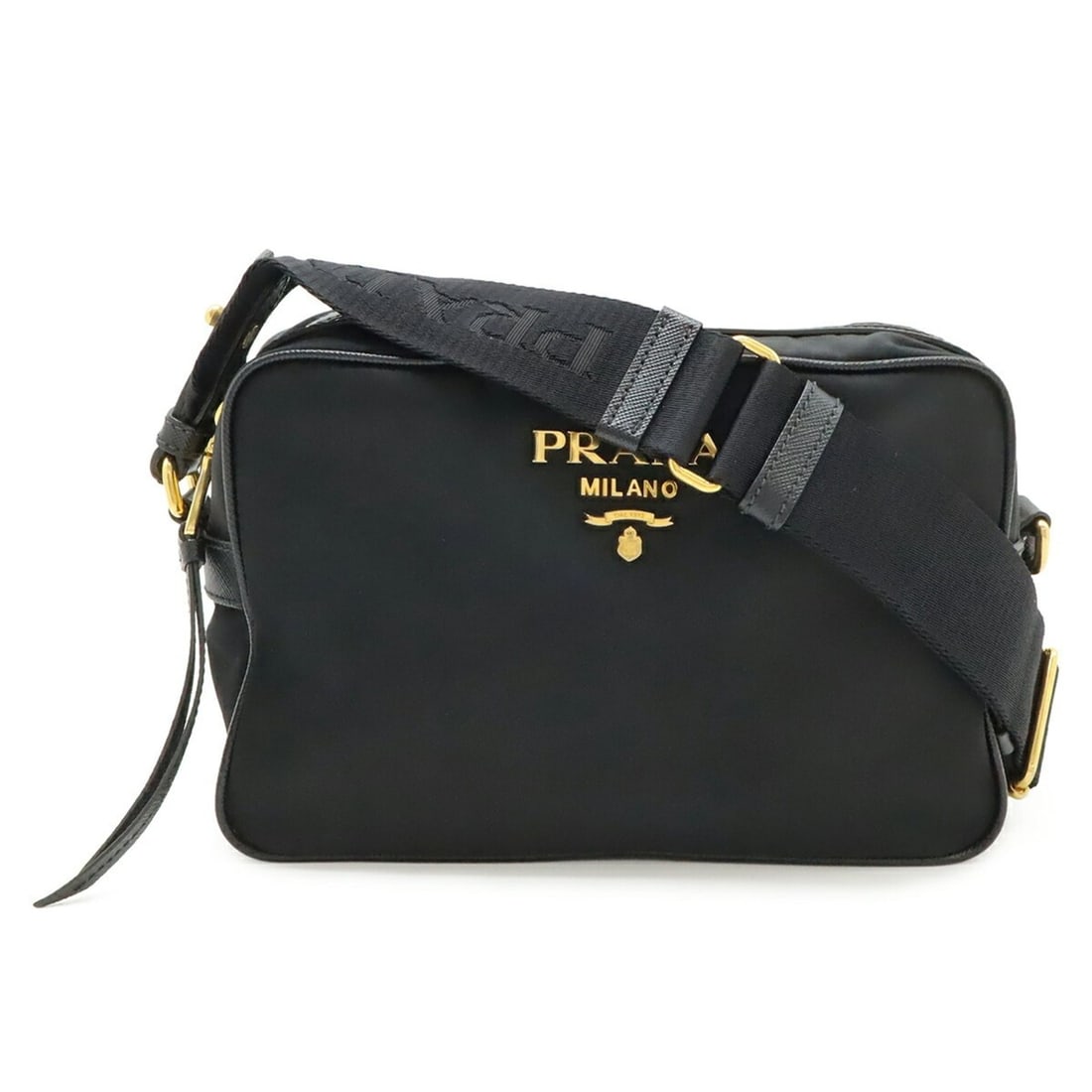 PRADA Shoulder Bag, Pouch, Handbag, Clutch Nylon Leather, NERO Black, 1BH089: --- Catalog ---Category: SizeSize (HxWxD): 14cm x 22.5cm x 8cm / 5.51'' x 8.85'' x 3.14''Category: DesignType: Clutch bag, Handbag, Pochette, Pouch, Shoulder bagColor: Black, NeroGender: WomenMaterial