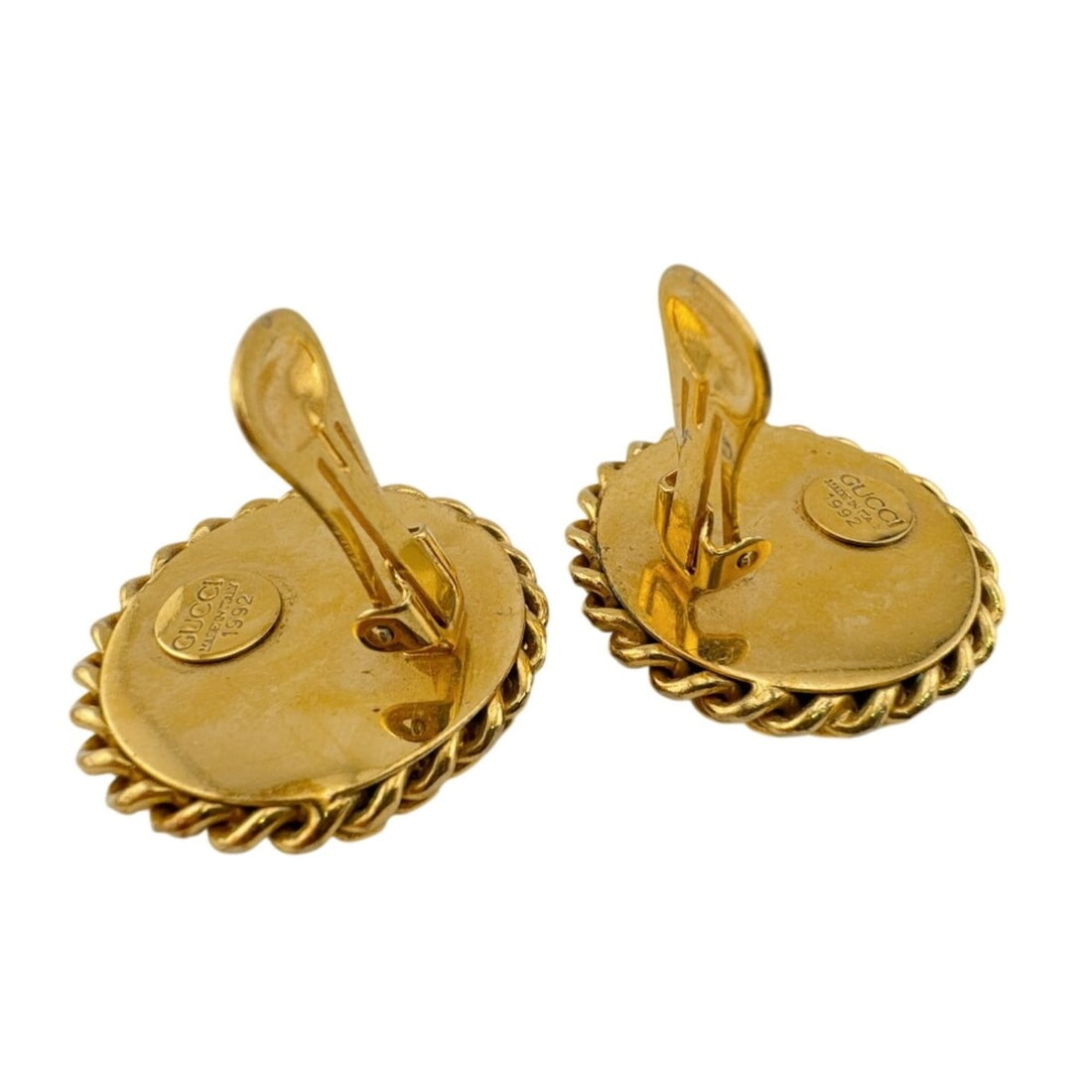 GUCCI Interlocking Chain Earrings, Gold - 3