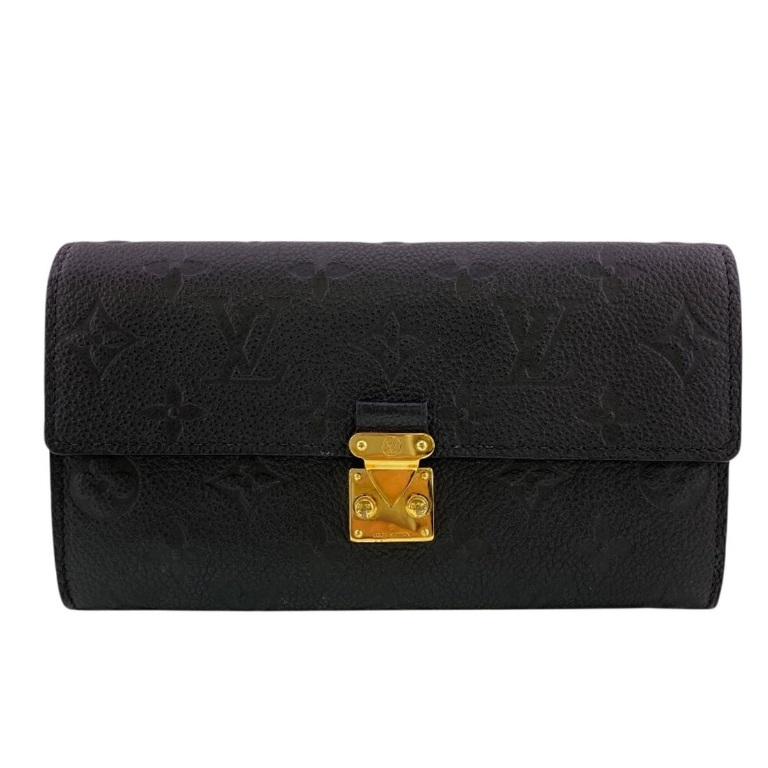 LOUIS VUITTON M82638 Portefeuille Salametis S-lock clasp bi-fold long wallet in Monogram Empreinte,: --- Catalog ---Category: SizeSize (HxWxD): 11cm x 19cm / 4.33'' x 7.48''Category: DesignType: Long wallet (bi-fold)Color: NoirGender: WomenMaterial: Leather Leather/Fur Type: Calf leatherCategory: