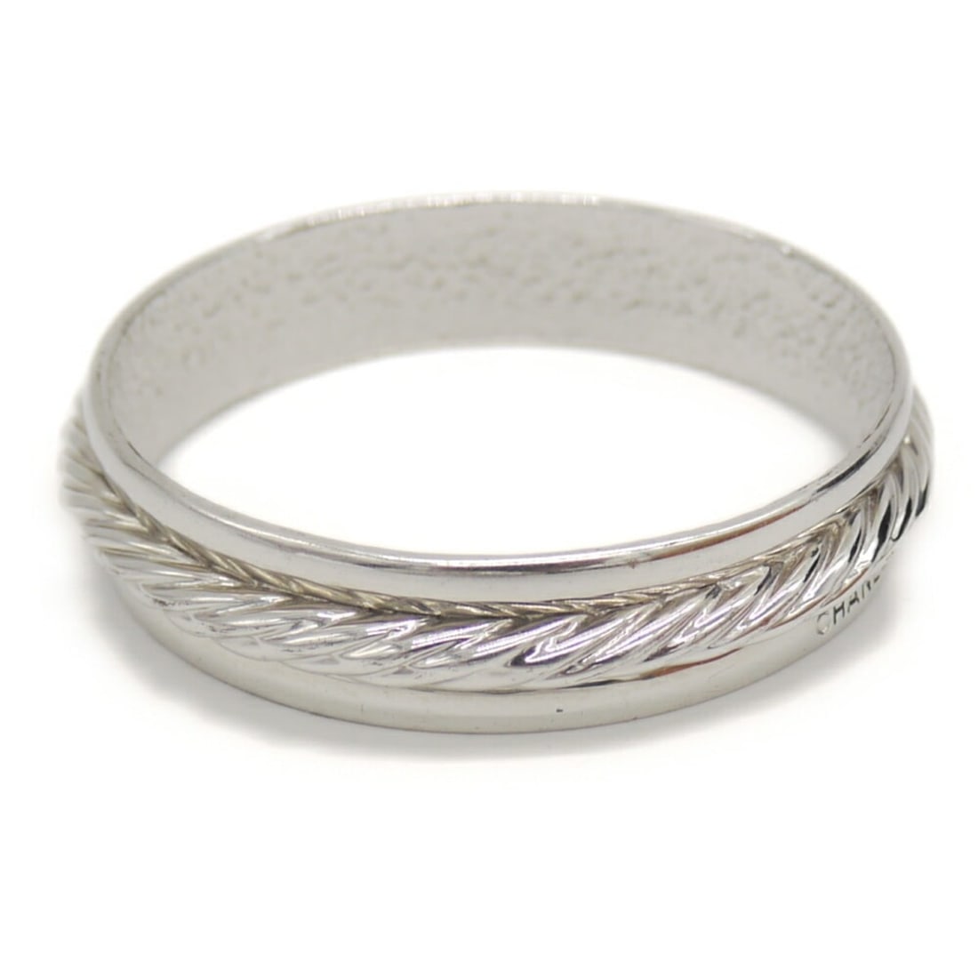 CHANEL Silver Bangle Bracelet - 2