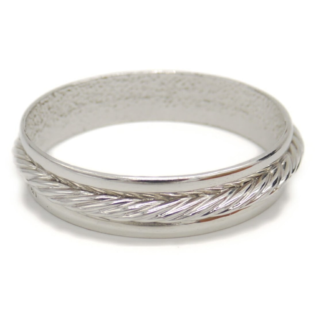 CHANEL Silver Bangle Bracelet - 3