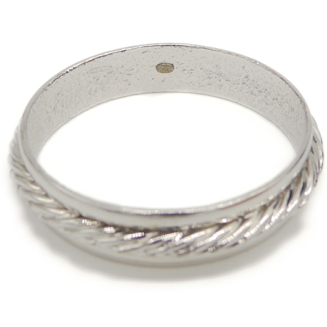 CHANEL Silver Bangle Bracelet - 4