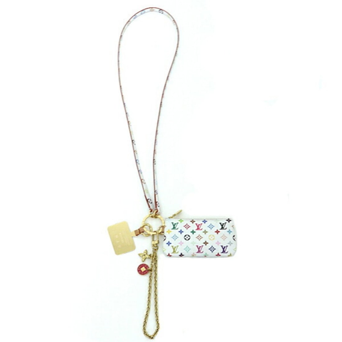 LOUIS VUITTON LV x TM Phone Holder Pouch Monogram Canvas M14099 Multicolor: --- Catalog ---Category: SizeWeight: 116g / 4.09oz.Size (HxWxD): 6.5cm x 12cm x 1cm / 2.55'' x 4.72'' x 0.39''Category: DesignType: PouchColor: Multi-color, WhiteGender: WomenMaterial: Monogram , Canv
