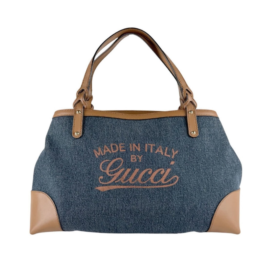 Gucci handbag/tote bag, denim leather, indigo blue/brown, women's, 348715 z10061: --- Catalog ---Category: SizeSize (HxWxD): 21cm x 36cm x 15cm / 8.26'' x 14.17'' x 5.9''Category: DesignType: Handbag, Tote bagColor: Blue, BrownGender: WomenMaterial: Denim , Leather Category: Genera