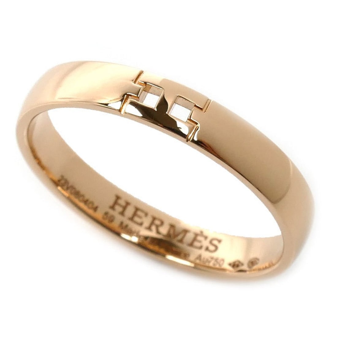 HERMES Hermes 18KPG Pink Gold Hercules Ring H119851B 00059 59 3.7g Women's (1 of 15)