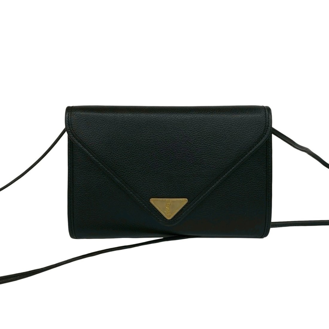 YVES SAINT LAURENT YSL Logo Hardware Leather Shoulder Bag Pouch Sacoche Black 28863: --- Catalog ---Category: SizeSize (HxWxD): 15cm x 22cm x 2.5cm / 5.9'' x 8.66'' x 0.98''Category: DesignType: Pochette, Shoulder bagColor: BlackGender: WomenMaterial: Leather Category: GeneralBrand: Y