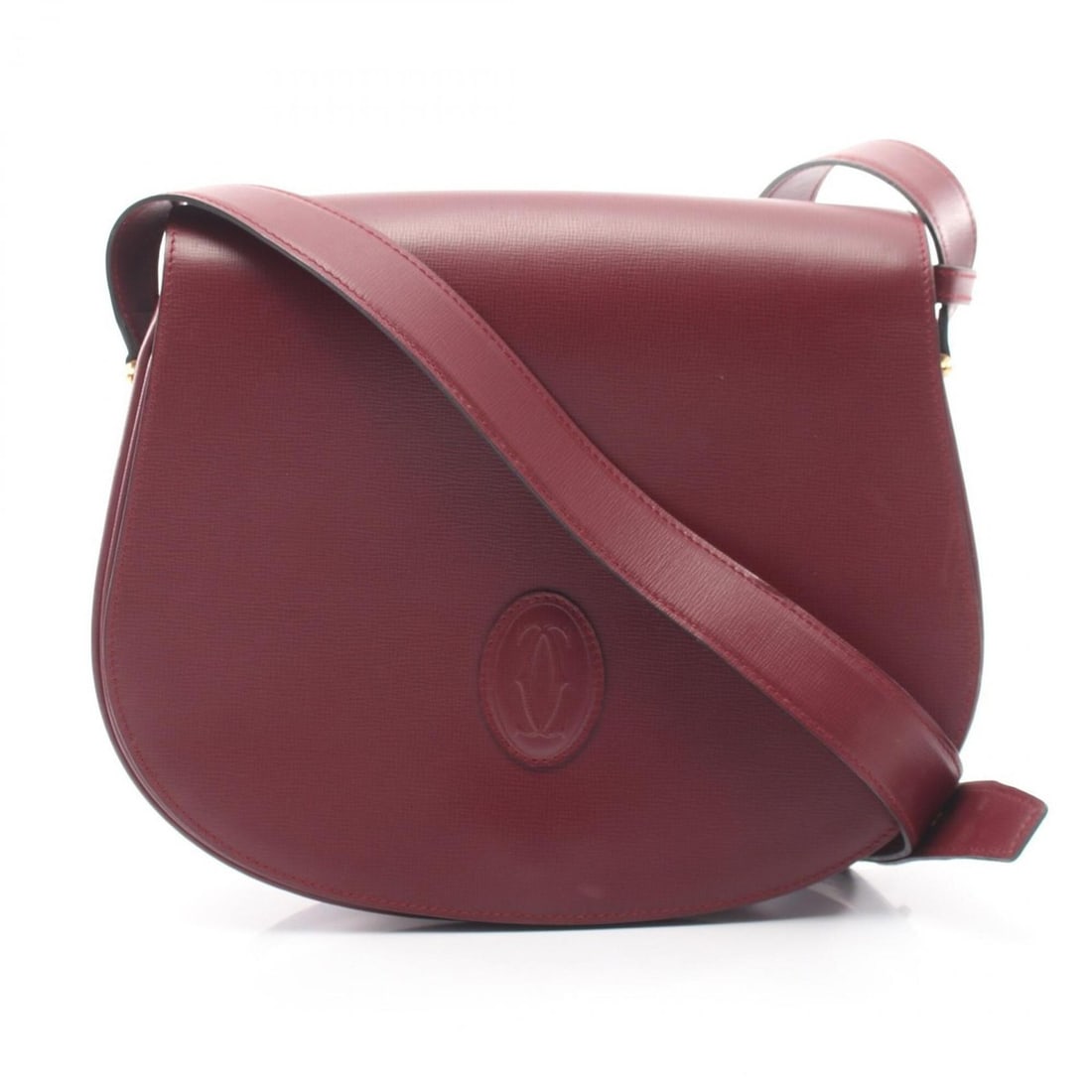 Cartier Must Line Shoulder Bag/Handbag, Leather, Women's, Bordeaux (Burgundy): --- Catalog ---Category: SizeSize (HxWxD): 22cm x 26.5cm x 6.5cm / 8.66'' x 10.43'' x 2.55''Category: DesignType: Handbag, Shoulder bagColor: BordeauxGender: WomenMaterial: Leather Category: GeneralBr