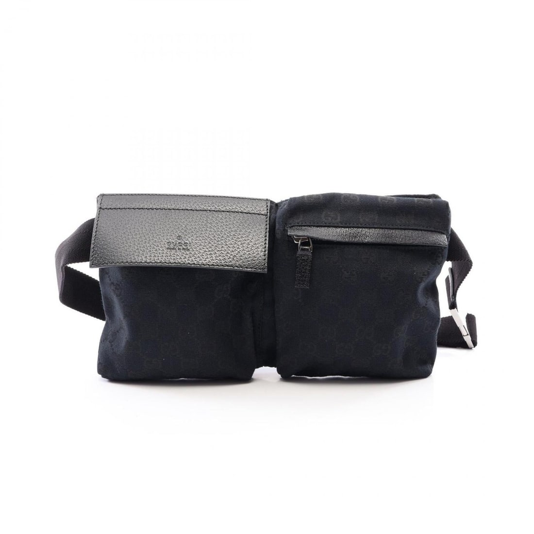 Gucci GG Canvas Waist Bag, Body Handbag, Leather, Men's & Women's, Black, 28566: --- Catalog ---Category: SizeSize (HxWxD): 16cm x 29cm x 2.5cm / 6.29'' x 11.41'' x 0.98''Category: DesignType: Fanny pack, HandbagColor: BlackGender: Men,WomenMaterial: Canvas , Leather Category: Gen