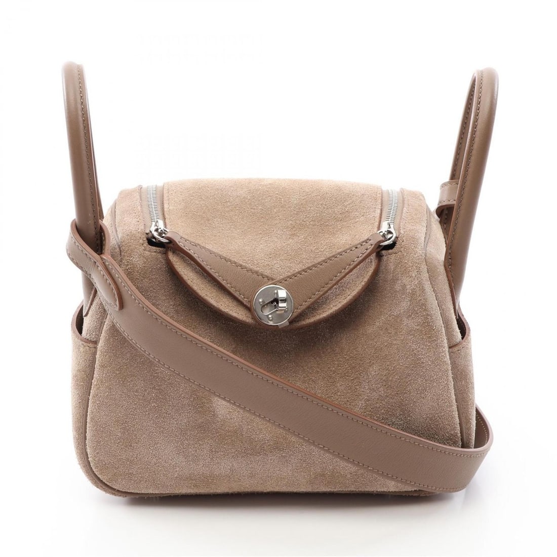 Hermes Lindy Mini Griscaille Shoulder Bag Handbag Leather Grizzly Veau Swift Women's Beige 085955CK: --- Catalog ---Category: SizeSize (HxWxD): 13cm x 17.5cm x 9cm / 5.11'' x 6.88'' x 3.54''Category: DesignType: Handbag, Shoulder bagColor: BeigeGender: WomenMaterial: Swift leather , Leather Leather/F