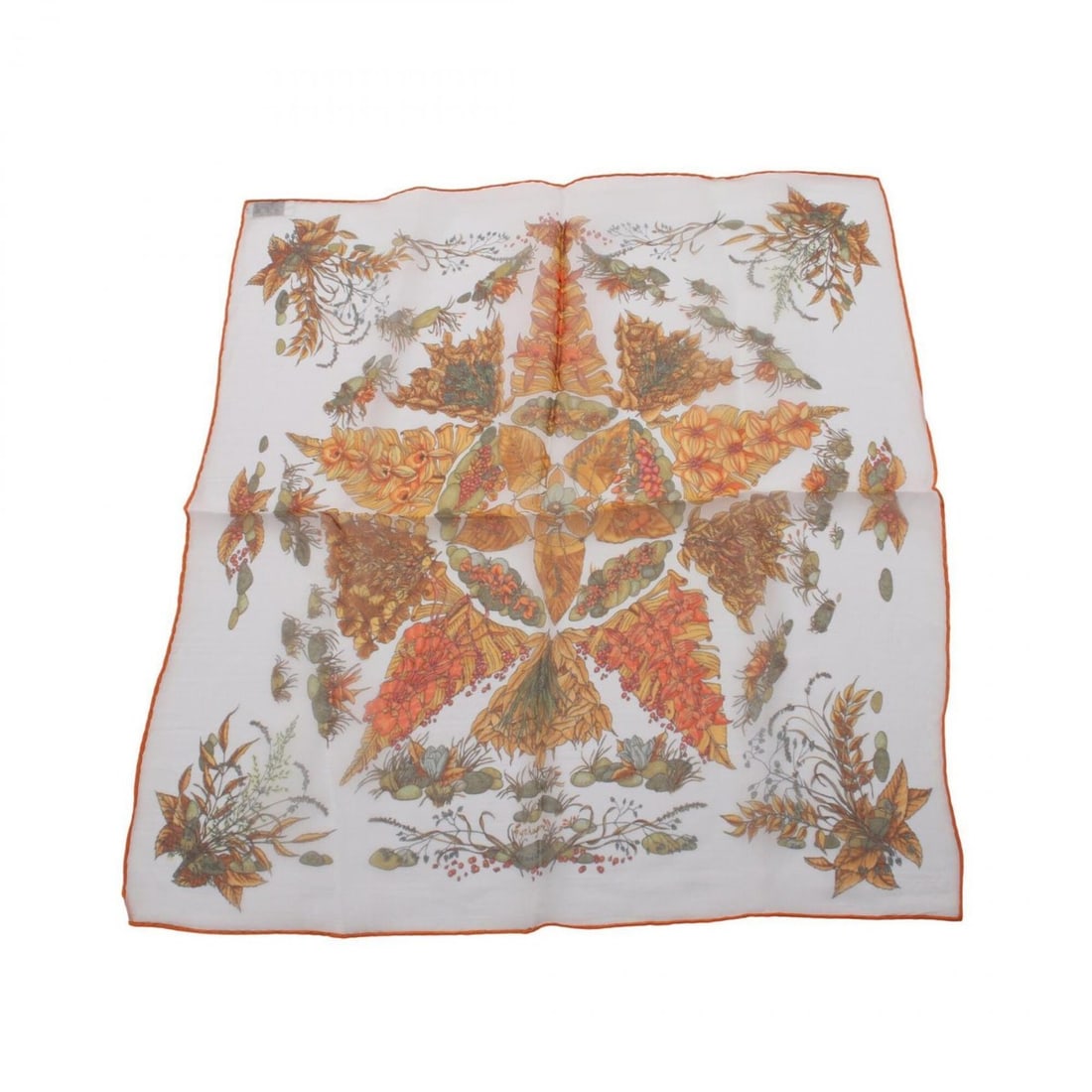 Hermes Petit Carré 45 Muslin Pythagore Scarf Muffler Silk Women's White Orange Multicolor: --- Catalog ---Category: SizeSize (LxW): 42cm x 42cm / 16.53'' x 16.53''Category: DesignType: ScarfColor: Multi-color, Orange, WhiteGender: WomenMaterial: Silk Category: GeneralBrand: Hermes--- Item L