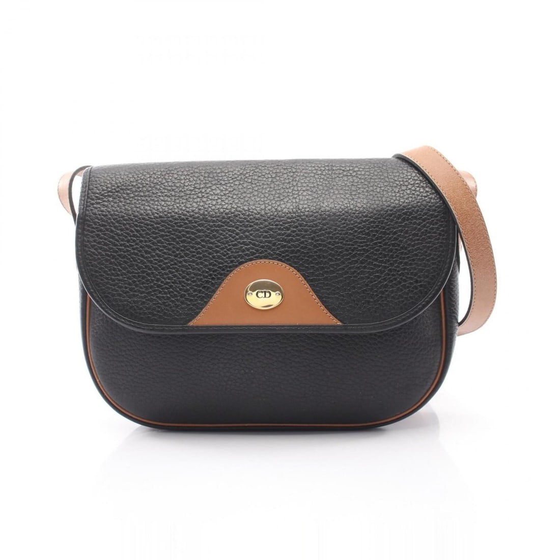 Christian Dior logo shoulder bag/handbag, leather, women's, black/brown.: --- Catalog ---Category: SizeSize (HxWxD): 18cm x 24cm x 5cm / 7.08'' x 9.44'' x 1.96''Category: DesignType: Handbag, Shoulder bagColor: Black, BrownGender: WomenMaterial: Leather Category: GeneralBra