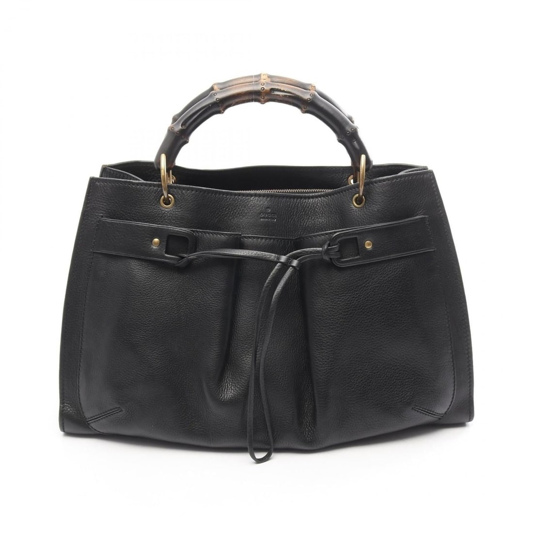 Gucci Bamboo Handbag, Leather, Women's, Black, 109138: --- Catalog ---Category: SizeSize (HxWxD): 24cm x 39cm x 13cm / 9.44'' x 15.35'' x 5.11''Category: DesignType: HandbagColor: BlackGender: WomenMaterial: Leather Category: GeneralMPN: 109138Brand: Gucc