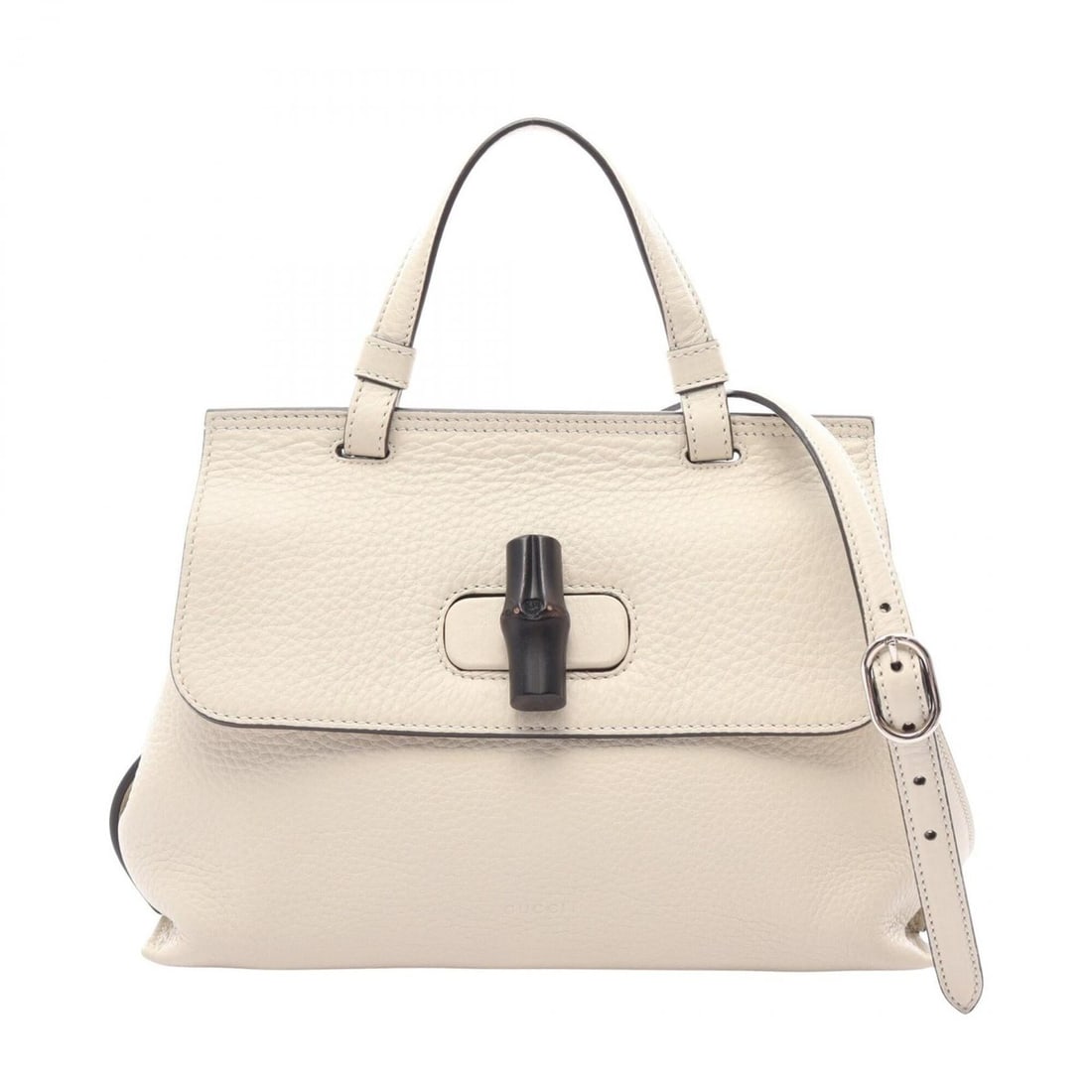 Gucci Bamboo Daily 2-Way Handbag, Leather, Women's, Ivory, 370831: --- Catalog ---Category: SizeSize (HxWxD): 20cm x 27cm x 9cm / 7.87'' x 10.62'' x 3.54''Category: DesignType: HandbagColor: IvoryGender: WomenMaterial: Leather Category: GeneralMPN: 370831Brand: Gucci