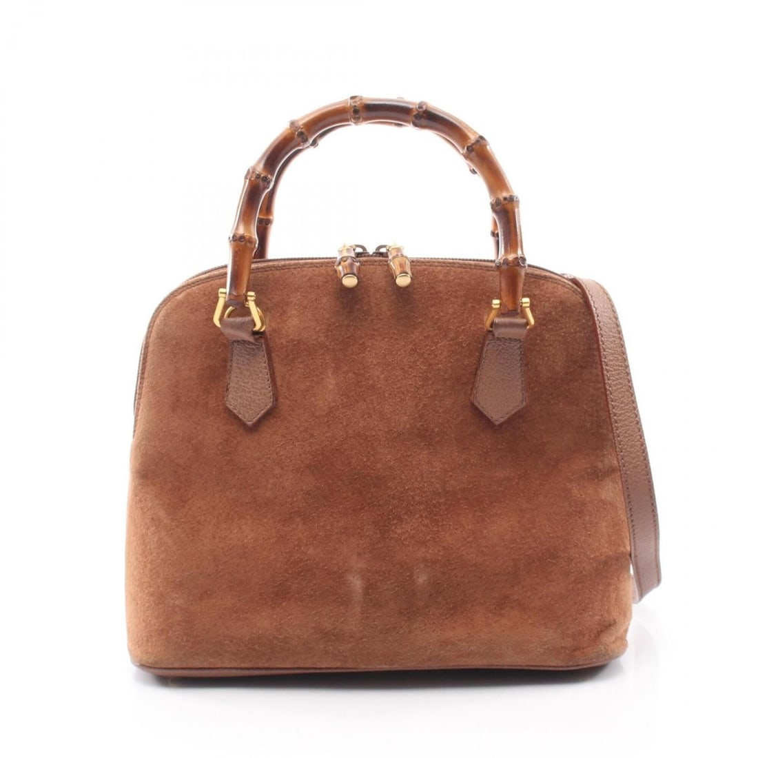 Gucci Bamboo 2-Way Handbag, Suede Leather, Women's, Brown, 000 904 0290: --- Catalog ---Category: SizeSize (HxWxD): 20cm x 26cm x 9.5cm / 7.87'' x 10.23'' x 3.74''Category: DesignType: HandbagColor: BrownGender: WomenMaterial: Suede , Leather Category: GeneralMPN: 000 904 