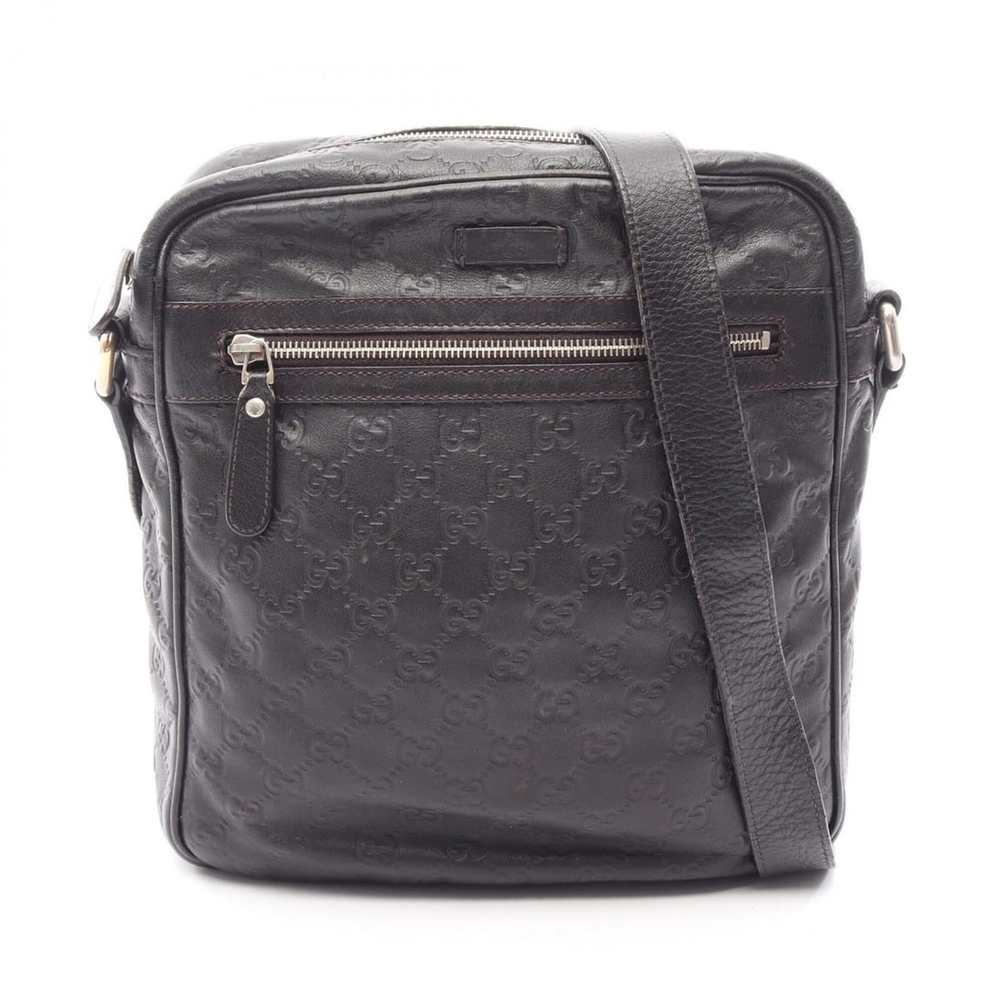 Gucci Guccissima Shoulder Bag Handbag Leather Women's Brown 201448: --- Catalog ---Category: SizeSize (HxWxD): 28cm x 25cm x 6.5cm / 11.02'' x 9.84'' x 2.55''Category: DesignType: Handbag, Shoulder bagColor: BrownGender: WomenMaterial: Leather Category: GeneralMPN: 20