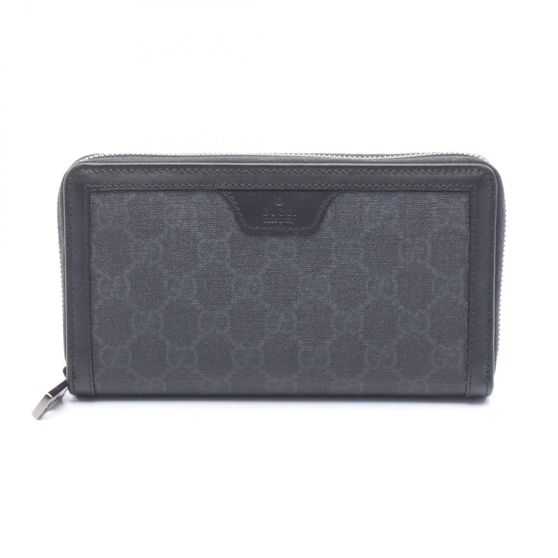 Gucci GG Supreme Round Long Wallet, Leather, Men's, Black, 322147: --- Catalog ---Category: SizeSize (HxWxD): 11cm x 19.5cm x 2.5cm / 4.33'' x 7.67'' x 0.98''Category: DesignType: Long wallet (bi-fold)Color: BlackGender: MenMaterial: Leather , PVC Category: GeneralMP
