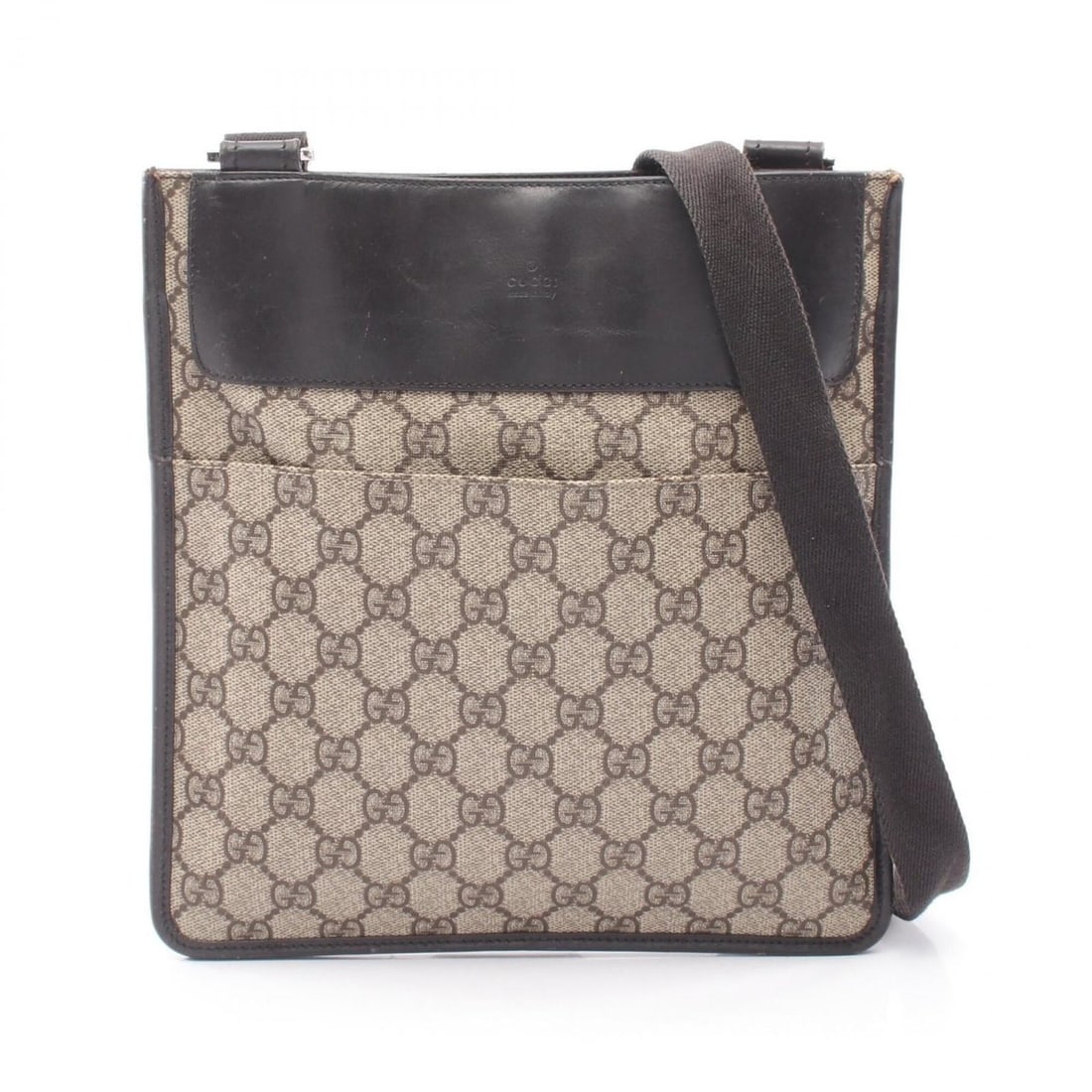 Gucci GG Supreme Shoulder Bag/Handbag, Coated Canvas and Leather, Women's, Beige/Brown, 27639: --- Catalog ---Category: SizeSize (HxWxD): 25cm x 24cm x 5.00mm / 9.84'' x 9.44'' x 0.19''Category: DesignType: Handbag, Shoulder bagColor: Beige, BrownGender: WomenMaterial: PVC , Leather Category: G