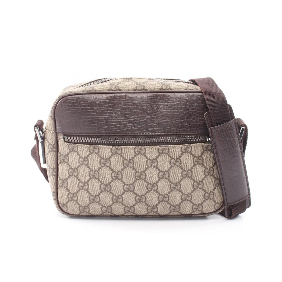 Gucci GG Supreme Shoulder Bag/Handbag, Coated Canvas and Leather, Women's, Beige/Brown, 114291: --- Catalog ---Category: SizeSize (HxWxD): 16.5cm x 22cm x 7cm / 6.49'' x 8.66'' x 2.75''Category: DesignType: Handbag, Shoulder bagColor: Beige, BrownGender: WomenMaterial: PVC , Leather Category: Ge
