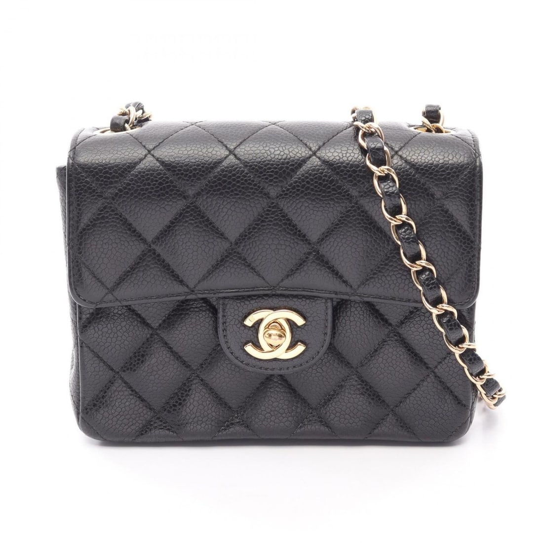 Chanel Mini Matelassé Shoulder Bag/Handbag, Caviar Leather (Grained Calfskin), Women's, Black: --- Catalog ---Category: SizeSize (HxWxD): 13cm x 17cm x 8cm / 5.11'' x 6.69'' x 3.14''Category: DesignType: Handbag, Shoulder bagColor: BlackGender: WomenMaterial: Grained Calfskin Category: GeneralB