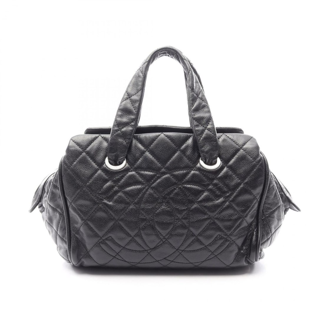 Chanel Matelassé Handbag, Caviar Leather (Grained Calfskin), Women's, Black: --- Catalog ---Category: SizeSize (HxWxD): 23cm x 33cm x 20cm / 9.05'' x 12.99'' x 7.87''Category: DesignType: HandbagColor: BlackGender: WomenMaterial: Grained Calfskin Category: GeneralBrand: Chanel