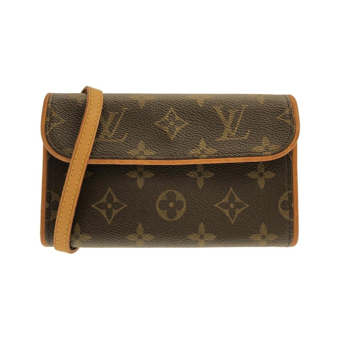 Louis Vuitton Monogram Pochette Florentine M51855 Waist Bag: --- Catalog ---Category: SizeWeight: 130g / 4.58oz.Size (HxWxD): 10.5cm x 16.5cm x 4cm / 4.13'' x 6.49'' x 1.57''Strap Length: 131cm / 51.57''Category: DesignType: Fanny packColor: MarronGender: Women