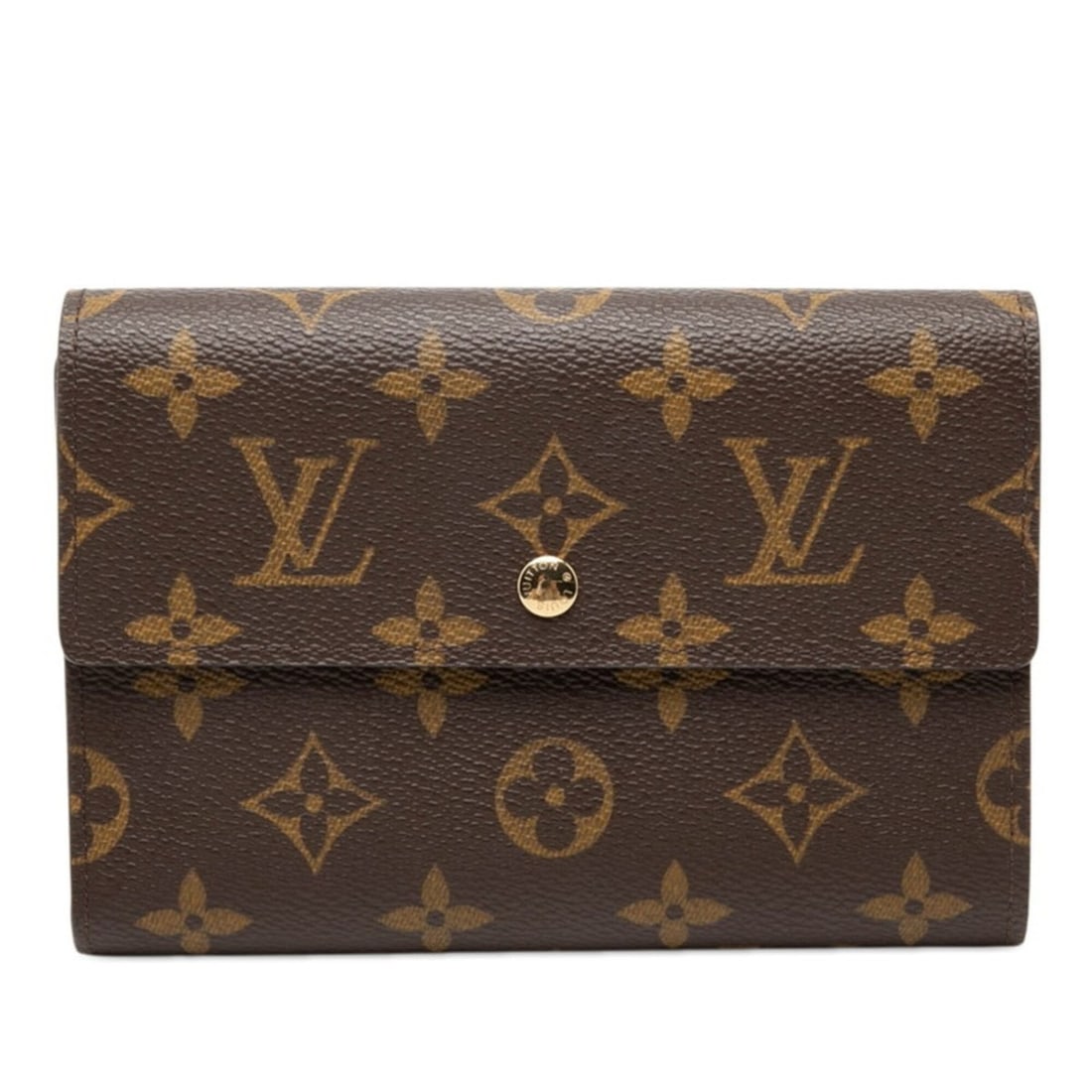 Louis Vuitton Monogram Portefeuille Tresor Etui Papier Long Wallet M61202 Brown Leather Women's (1 of 12)